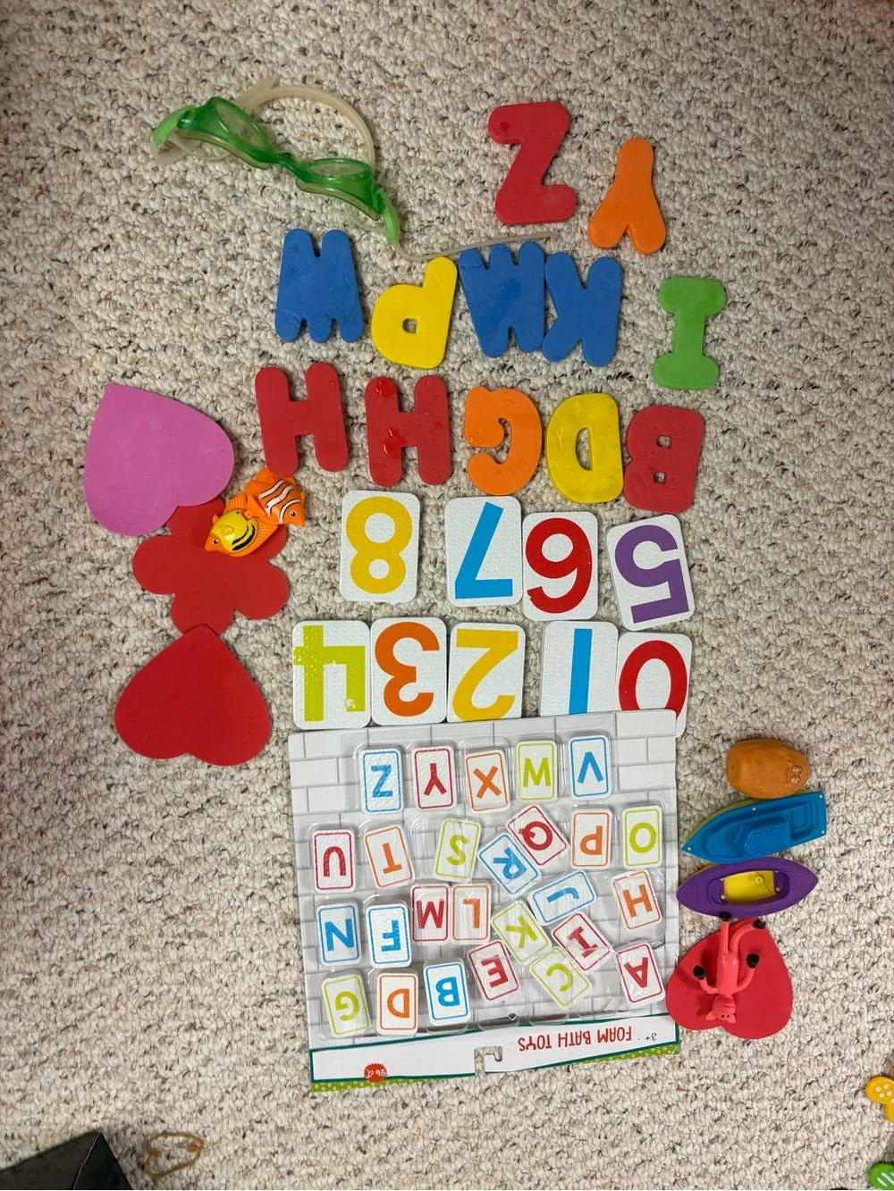 Foam Bath Toys Alphabet & Number Set with Colorful Sea Animals - Kids Toys